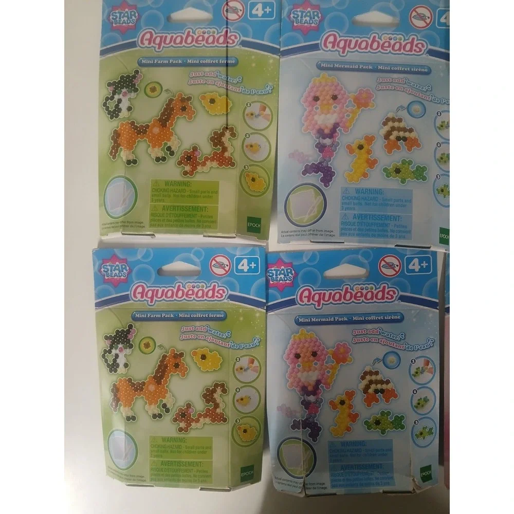 Aquabeads Craft Kits Lot of 6 Kids Water Beads Art Set New Sealed Bundle